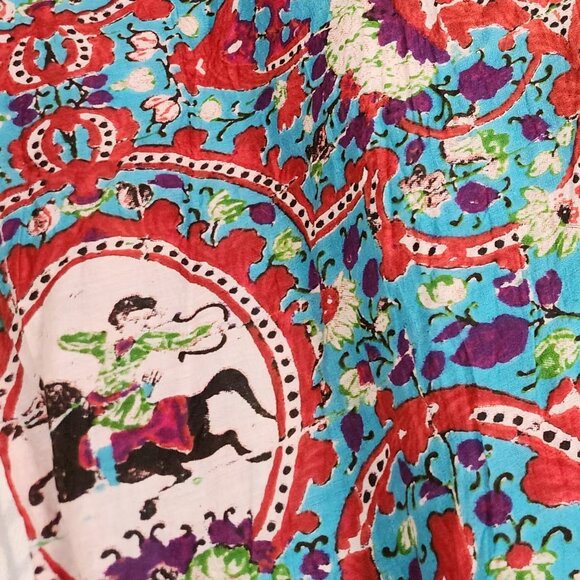 Antica Sartoria Giacomo Cinque Colorful Artsy Wide Leg Flowy Pants - Picture 2 of 7